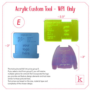 Needle Gauge or Wraps Per Inch Tool - Custom - Acrylic