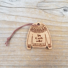 Sweater Ornament - Branded - Wood