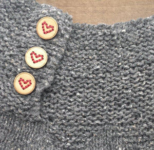 Heart Stitchable Buttons